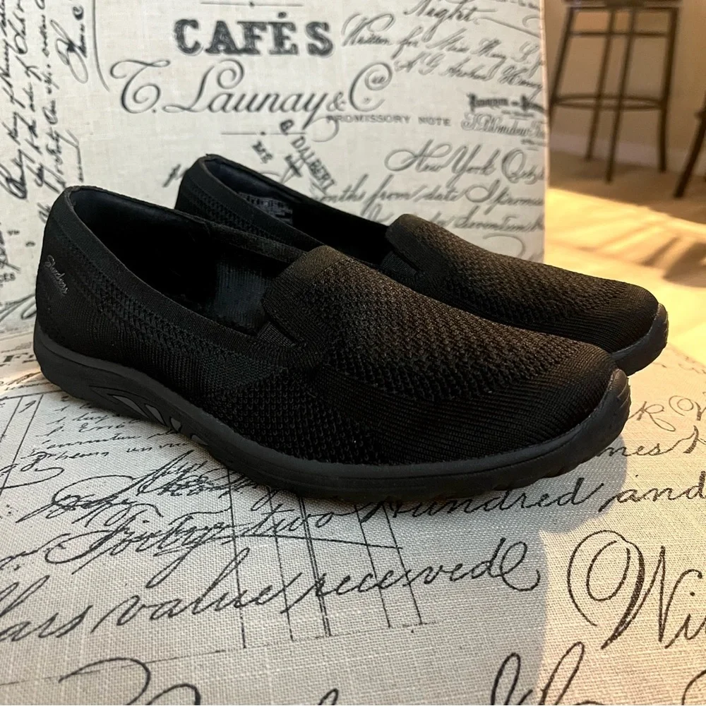 Skechers Reggae Fest 2.0 Relaxed Fit Memory Foam Shoes Size 8 Black SN 49679S - Picture 2 of 11